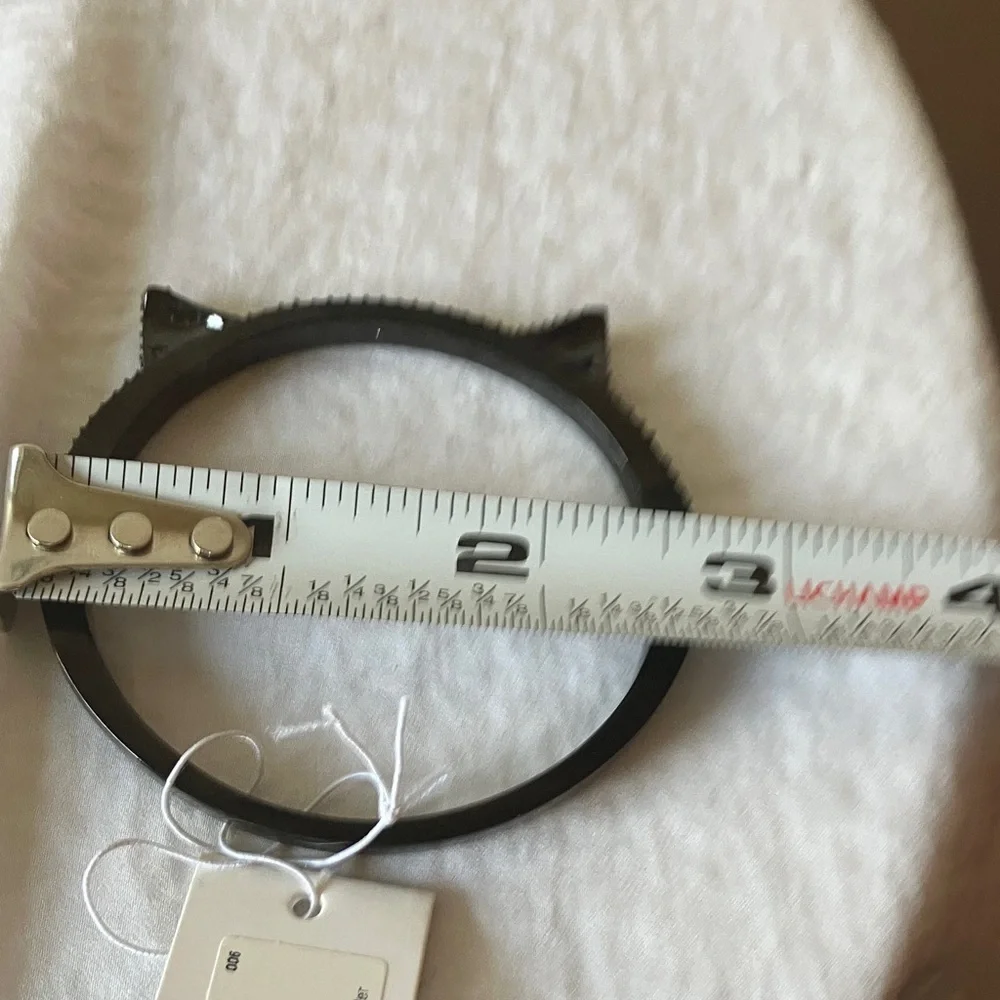 Kate Spade: Black Cat Ear “Jazz Things Up” Sparkle Bracelet- Clasp- Dust Bag - Picture 13 of 16